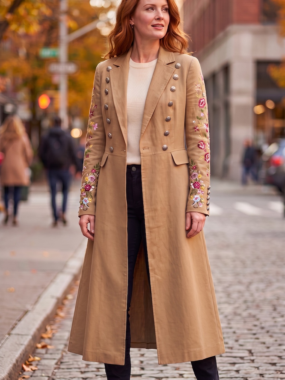 Fall Fashion Cherish Embroidered Military style Coat by Aratta